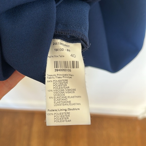 Designer MSGM blue ruffle crepe mini dress 40 US 6 - Picture 7 of 9